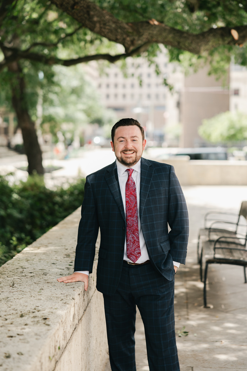 Brad Mushinski standing in downtown Houston